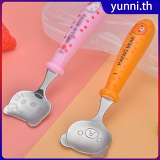 Kawaii Sanrio Hello Kitty ชุดช้อนส้อมสแตนเลส 304 น่ารักการ์ตูนเด็กแบบพกพาชุดของขวัญหญิง Yunni