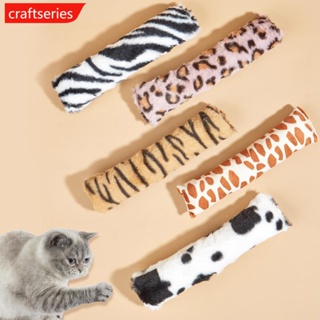 Craftseries หมอนตุ๊กตาแมว พร้อมแคทนิป พิมพ์ลายเสือดาว ของเล่นสําหรับแมว M3N4