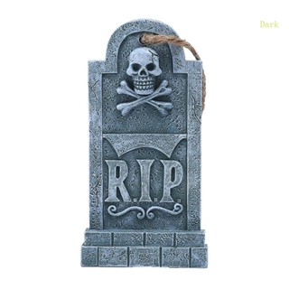 ป้ายแขวนตกแต่งฮาโลวีน รูปหัวกะโหลก RIP Graveya Tombstone