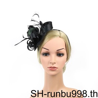 1/2/3/5 เลดี้ดอกไม้ Fascinator หมวกผู้หญิง 1920s ที่คาดผมสีดํา เจ้าสาว งานแต่งงาน