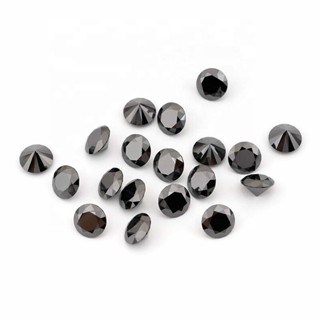 3.0mm-4.5mm Round Brilliant Cut Black moissanite stones loose gemstone