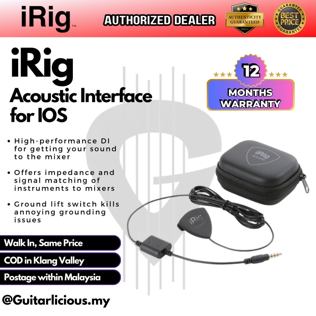 IK Multimedia iRig Acoustic Recording Interface สําหรับอุปกรณ์ IOS