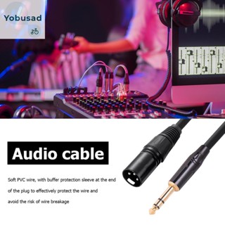 [Yobusad.th] สายเคเบิลสมดุลเสียง 6.35 มม. 1/4 นิ้ว TRS เป็น XLR ตัวผู้ สําหรับไมโครโฟน ลําโพง