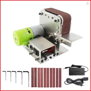 Geevorks Mini Belt Sander Electric Sanding Polishing Grinding Machine Polishers 7 Variable Speed for Wood Acrylic Metal Restoration