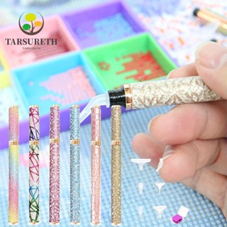 Tarsureth ปากกาปักครอสสติตช์คริสตัล กันลื่น DIY สําหรับตกแต่งเล็บ