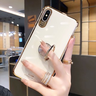 เคสโทรศัพท์มือถือแบบนิ่ม กันกระแทก พร้อมแหวนขาตั้ง แฟชั่น สําหรับ IPhone 15 Pro Max IP 11 12 13 14 Pro Max Plus