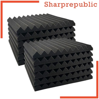 [Sharprepublic] แผงโฟมอะคูสติก ดูดซับเสียงรบกวน ขนาด 30x30 ซม. สําหรับติดผนังบ้าน สตูดิโอ