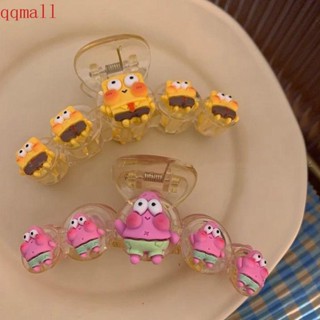 Qqmall กิ๊บติดผม อะคริลิคใส ลายการ์ตูน SpongeBob Patrick Star น่ารัก สําหรับผู้หญิง