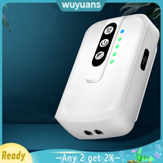 Wuyuans เครื่องปั๊มออกซิเจน แบบพกพา ชาร์จ Usb เสียงเงียบ สําหรับตู้ปลา