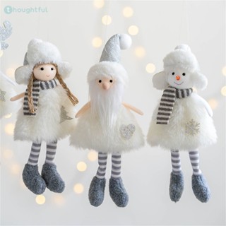 ตกแต่งคริสต์มาสถักน่ารักผู้สูงอายุ Snowman Elk Girl จี้ต้นคริสต์มาสตกแต่งตุ๊กตา TH