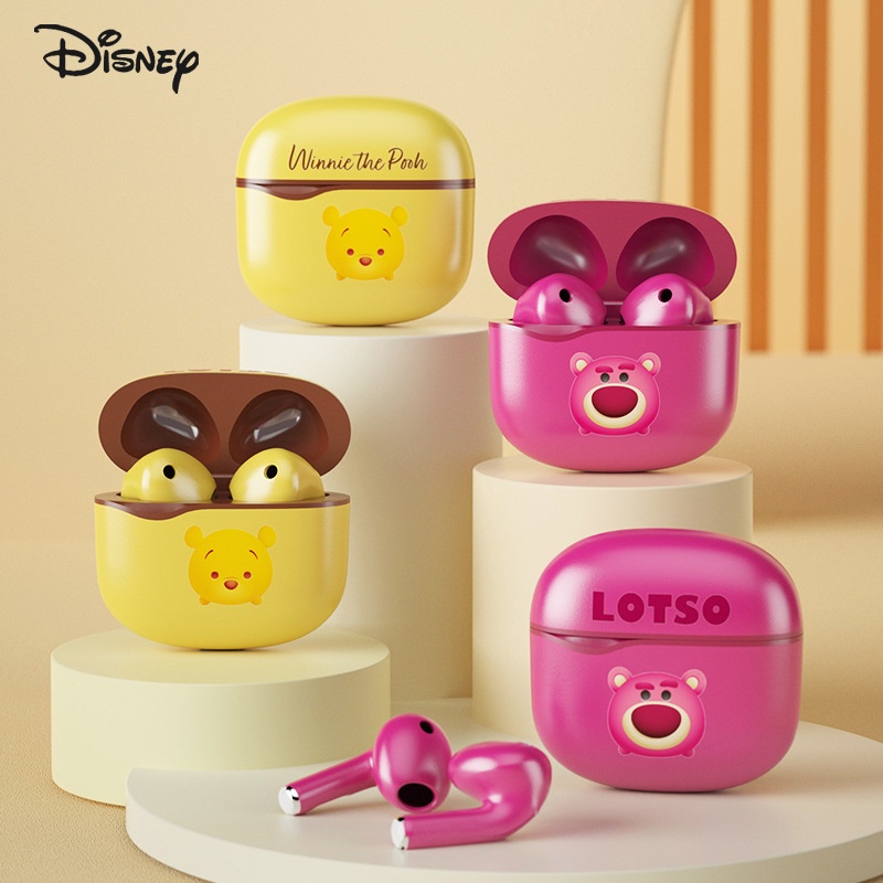Disney TsumTsum Series J11 Ture หูฟังบลูทูธไร้สาย ลดเสียงรบกวน ลายหมีพูห์ สตรอเบอร์รี่ Lotso HiFi EN