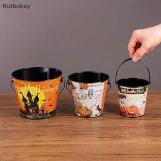 [Rut] ถังใส่ขนม ลายฮาโลวีน สุ่มสี อุปกรณ์ประกอบฉาก สําหรับเด็ก COD