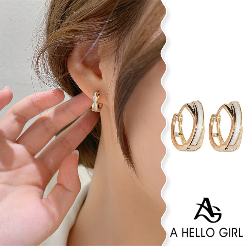 A HELLO GIRL ใหม่ น้ํามันหยด ทองแดง ทรงกลม หรูหรา เรียบง่าย สําหรับเด็กผู้หญิง 2023