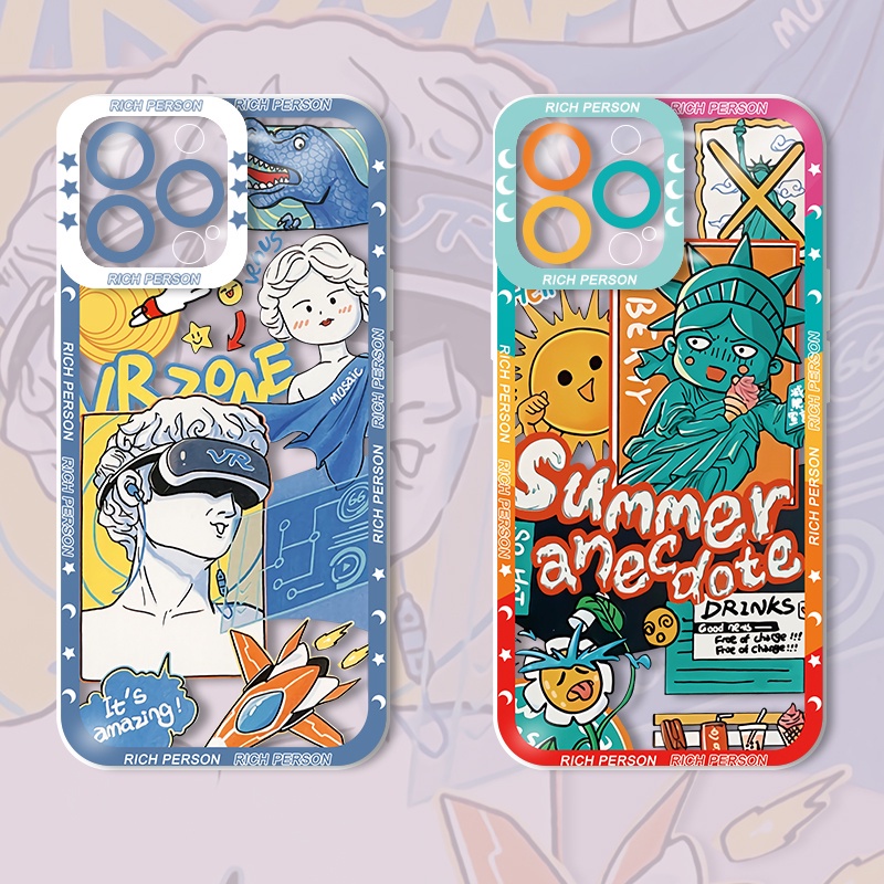เคส OPPO Reno 8T 8Z 7Z 6Z 8 Pro 2F Reno 5 4 8 7 6 A53 A93 A57 A58 A95 A98 A74 A77s A78 A17 A17k A16 Reno 10 Pro