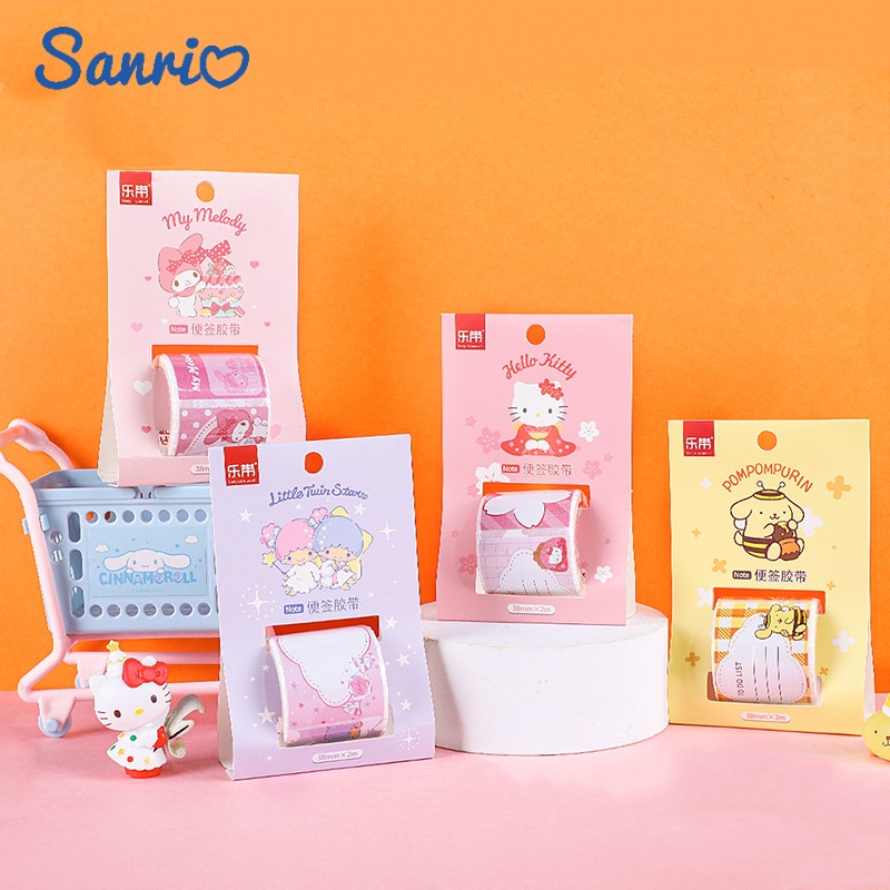 SANRIO สติกเกอร์เทป ลายการ์ตูนซานริโอ้ สําหรับติดตกแต่งกล่องข้อความ สมุดทํามือ