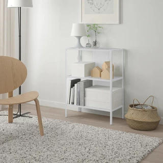GlobalHouse DELICATO ชั้นวางของเหล็ก 3 ชั้น รุ่น EVA3 ขนาด 60x30x80 ซม. สีขาว สินค้าของแท้คุณภาพดี