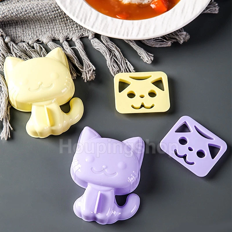 แม่พิมพ์ข้าวปั้น ข้าวปั้น ซูชิ เบนโตะ แมวน่ารัก DIY แม่พิมพ์ซูชิ โอนิกิริ แม่พิมพ์ซูชิ ไม่ติด ข้าวปั้น เครื่องทําเบนโตะ เครื่องมือครัว