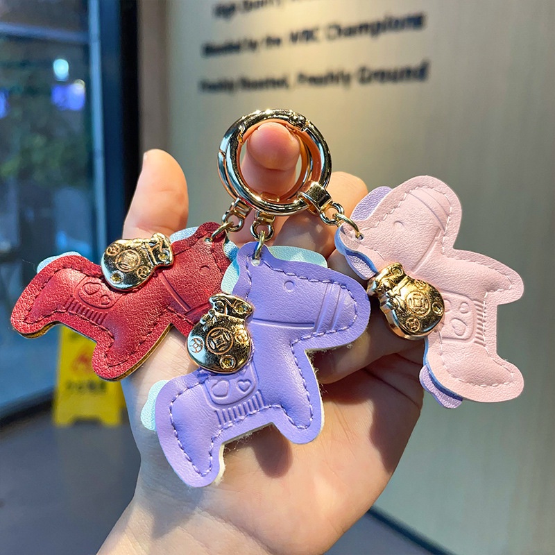 พวงกุญแจ หนัง Pu ขนาดเล็ก สวยหรู เหมาะกับของขวัญ สําหรับกระเป๋านักเรียน - รูปที่ 2