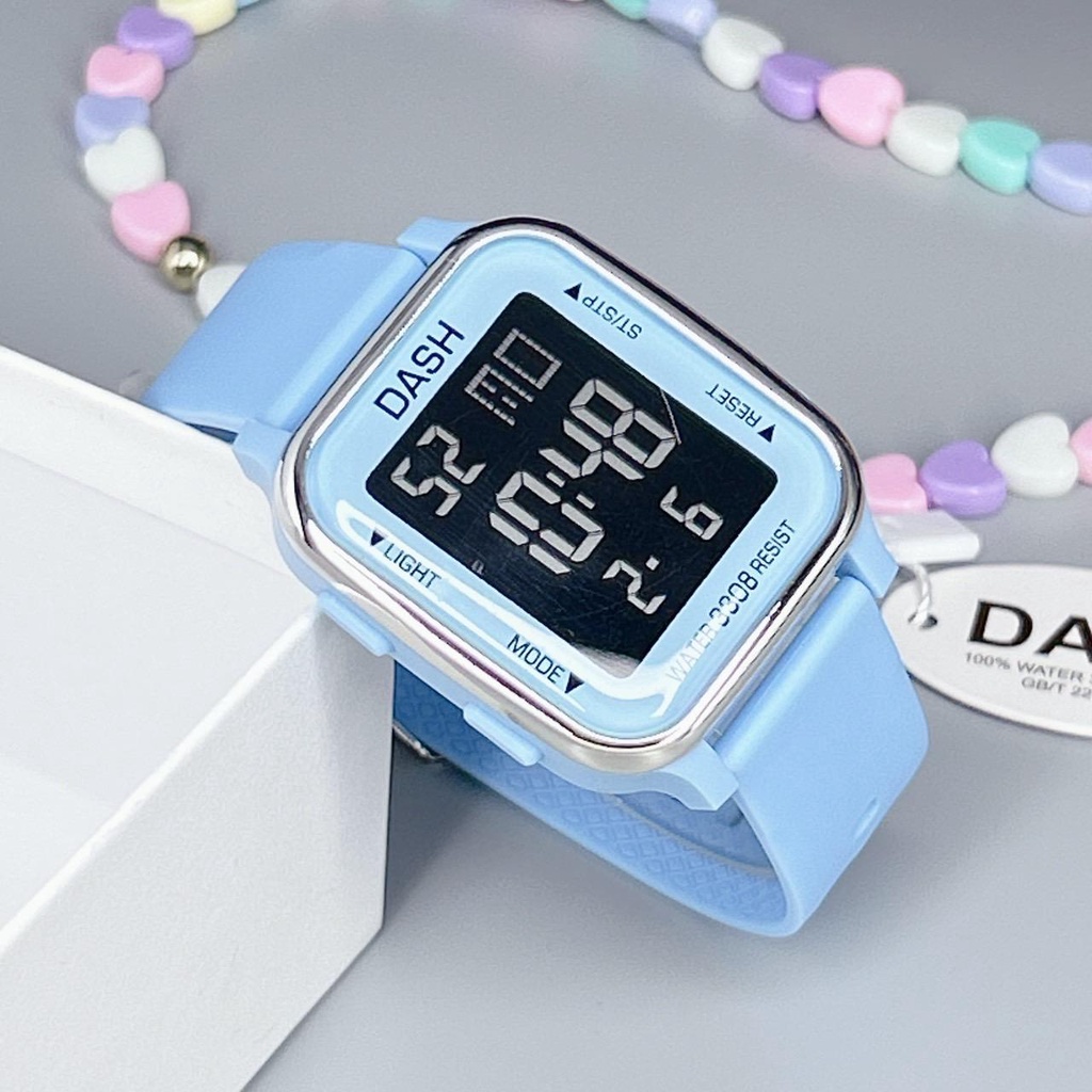 นาฬิกาข้อมือดิจิทัล หน้าจอ LED กันน้ํา กันกระแทก หลากสี สําหรับผู้หญิง