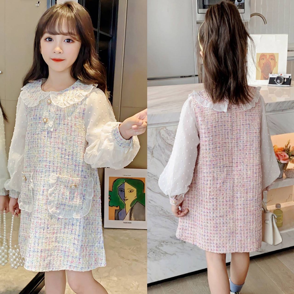 (พร้อมส่ง) ชุดเด็กหญิง เดรสกระโปรงงานลูกคุณหนูมาก  งานสวยๆใส่ออกงานได้