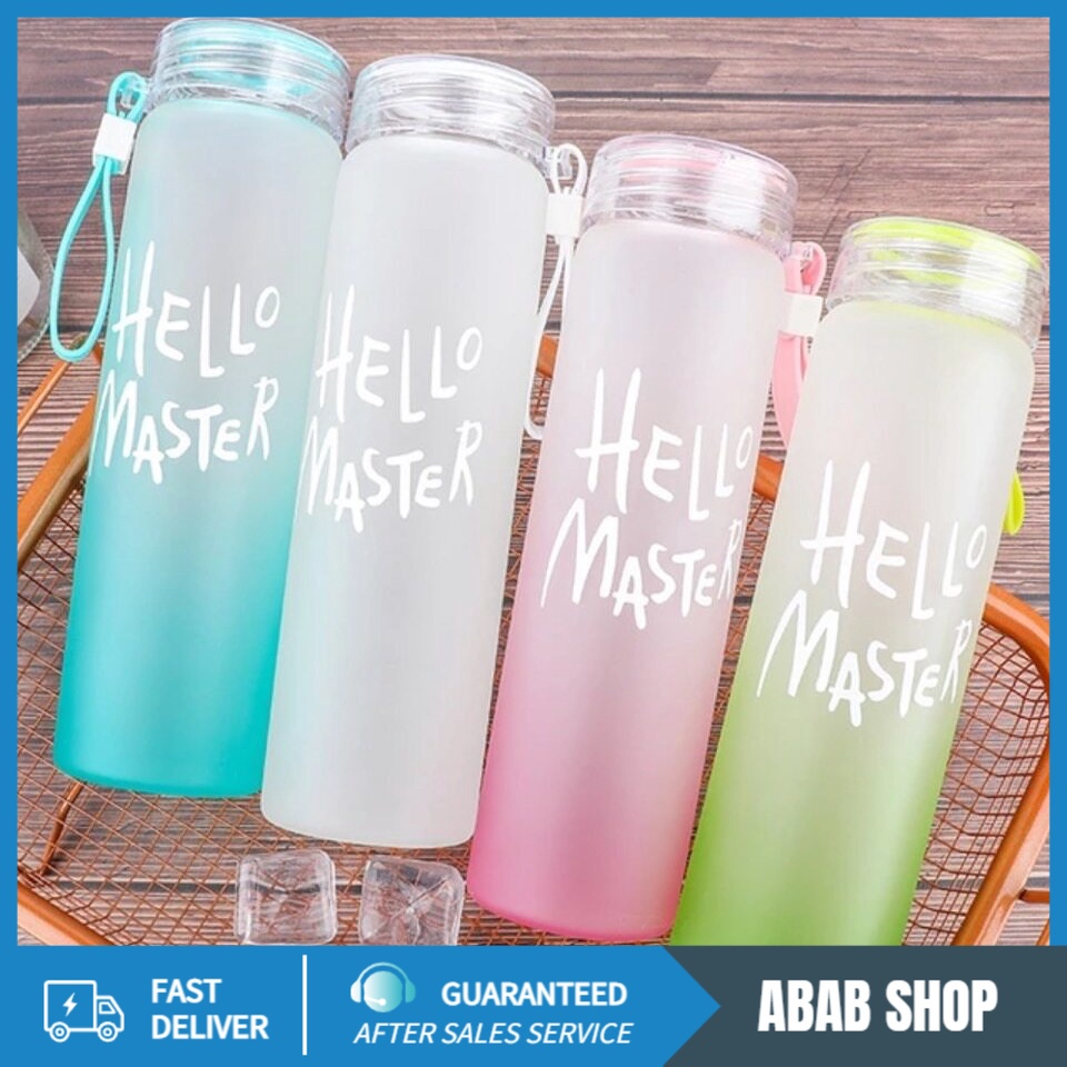 Hello maste ขวดพลาสติก PET น้ำผลไม้ ขวดพลาสติก ขวดชาผลไม้ใส ขวดชานมหนา บรรจุภัณฑ์เกรดอาหาร Random Cover color