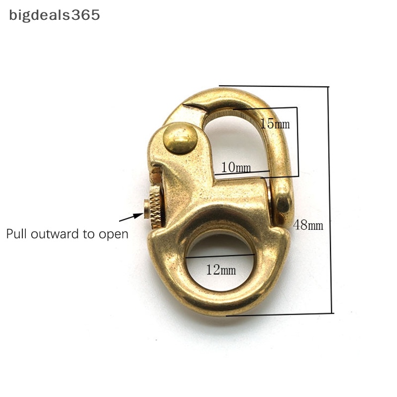 [bigdeals365] ใหม่ มีสินค้า ตะขอพวงกุญแจ ทองเหลือง อุปกรณ์เสริม สําหรับเชื่อมต่อกระเป๋าหนัง
