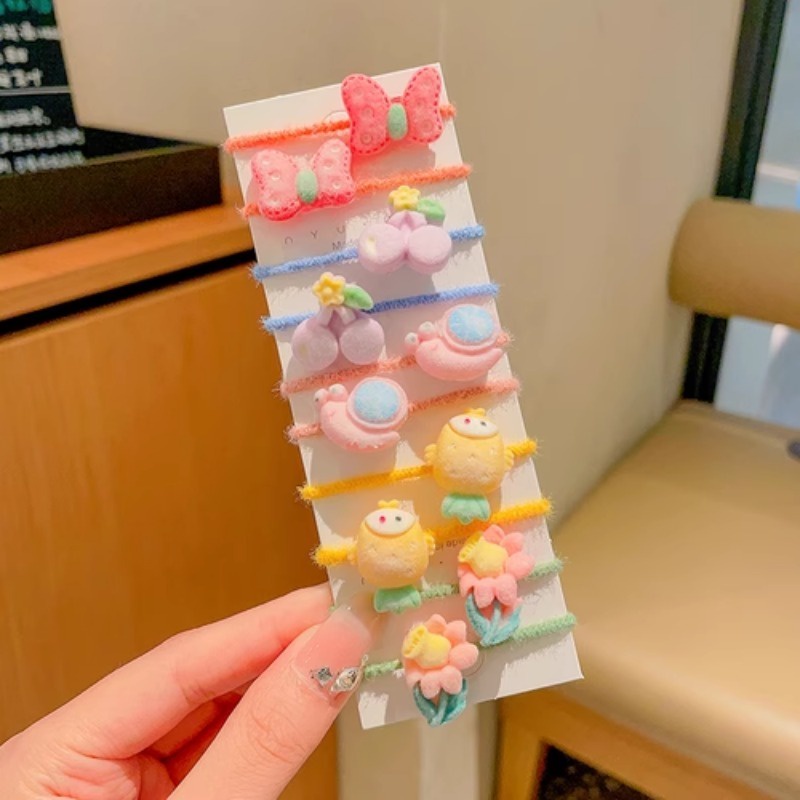 10 ชิ้น ยางรัดผม สําหรับเด็ก แฟชั่นเกาหลี ใหม่ การ์ตูนน่ารัก ยางรัดผม ยืดหยุ่นสูง ยางรัดผม Getah Rambut เด็ก เครื่องประดับผม