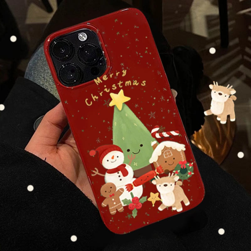 เคสโทรศัพท์มือถือ ลายการ์ตูนคริสต์มาส สําหรับ iPhone11 12 13 14 15 12Promax 13Promax 14Promax X XS XR 4SSU