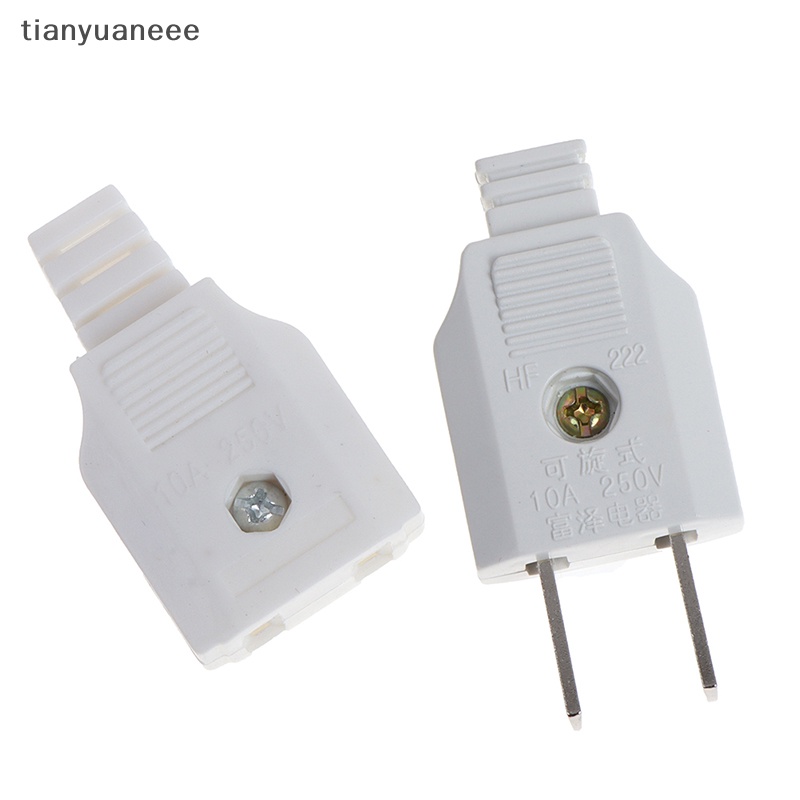 Tianyuaneee อะแดปเตอร์ซ็อกเก็ตปลั๊กไฟ ตัวผู้ ตัวเมีย US 2 พิน AC