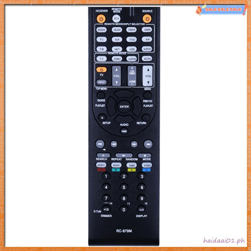 Haidaai01.ph* RC-879M รีโมทคอนโทรลสําหรับ Onkyo TX-NR535 TX-SR333 HT-R393 HT-S3700 Power Emplifier A