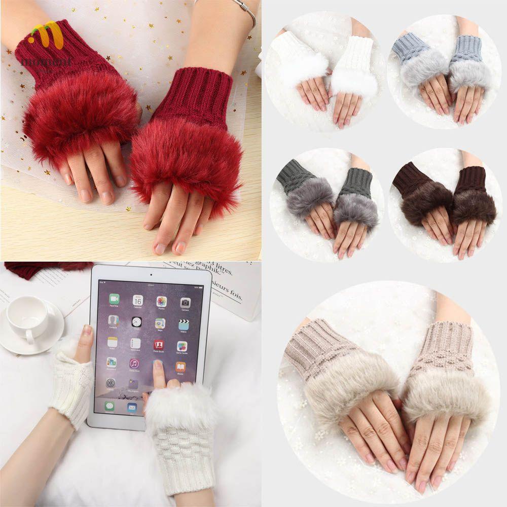Moment ถุงมือขนกระต่ายเทียม แบบหนา ยืดหยุ่น ให้ความอบอุ่น แฟชั่นฤดูหนาว
