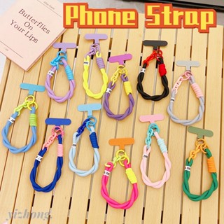 สายคล้องโทรศัพท์แฟชั่น Dopamine สีตัดกันบิดออกแบบโทรศัพท์มือ…