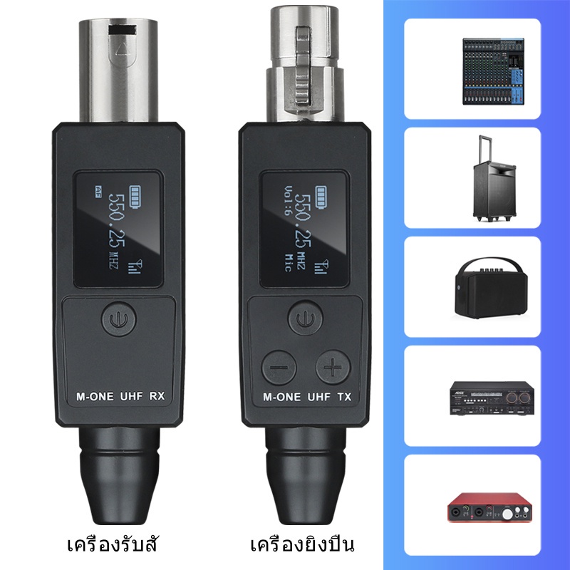 ระบบไมโครโฟนไร้สาย,ไมโครโฟนไร้สาย1คู่ระบบส่งสัญญาณ UHF ตัวส่งสัญญาณและตัวรับสัญญาณไมโครโฟน