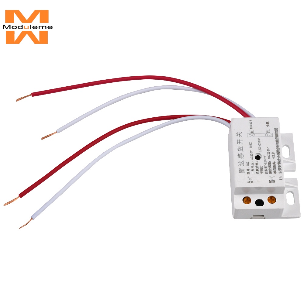 Ac 220v Pir Motion Sensor โมดูลสวิทช์อัตโนมัติ Ir อินฟราเรด Body ไมโครเวฟ Radar การเหนี่ยวนํามนุษย์