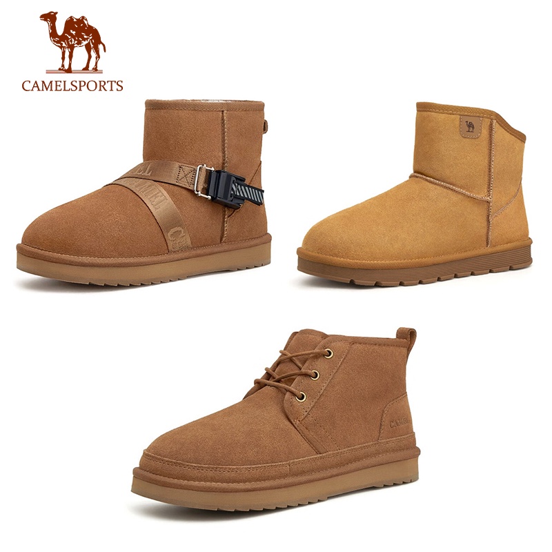 CAMEL SPORTS รองเท้าบูท ผ้าฝ้าย ผ้าฟลีซ กันลื่น กันหิมะ ให้ความอบอุ่น