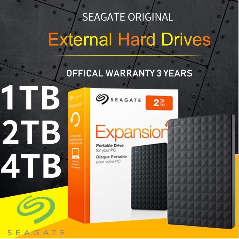 Seagate HDD 4TB/2TB/1TB 2.5 "แบบพกพาแบบพกพามือถือฮาร์ดไดรฟ์ภายนอก HD SSD สําหรับ Latop Notebook PC
