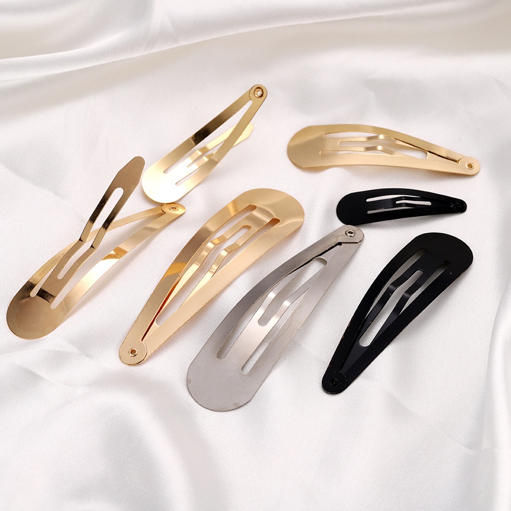 4-8 ซม. กิ๊บติดผมสีดําคลาสสิก 20 ชิ้น