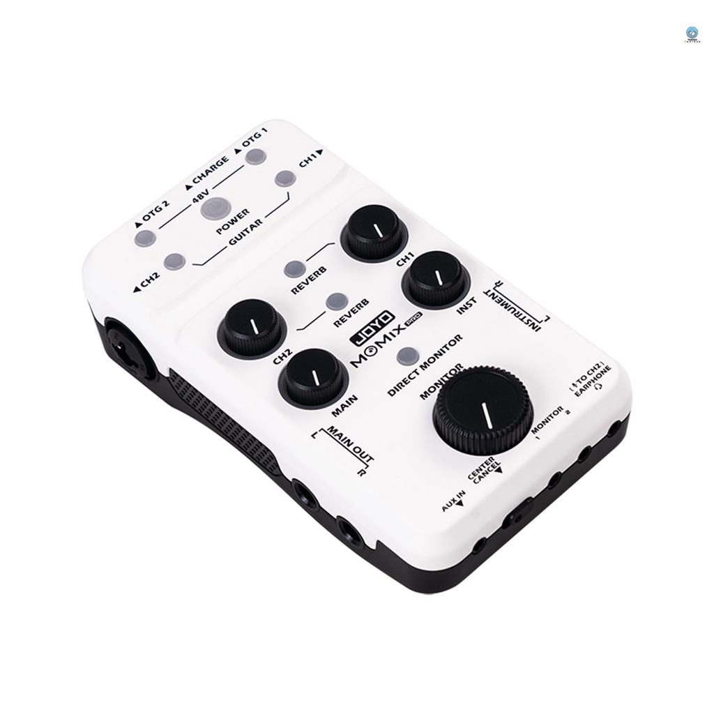 Tpt JOYO MOMIX PRO Audio Mixer Type-C โทรศัพท ์ Powered Plug and Play USB Audio Interface สเตอริโอ XLR + 48V Phantom Power Mixer สําหรับสตรีมมิ ่ งสดการบันทึก Podcasting ใช ้ ใน Microphon