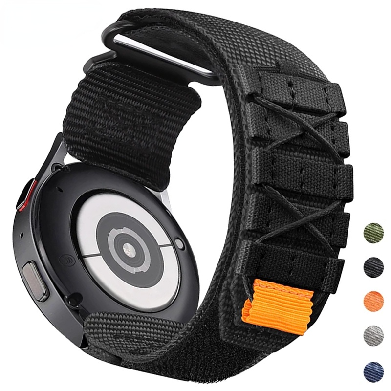 สายนาฬิกาข้อมือไนล่อน 20 มม. 22 มม. สําหรับ Samsung Galaxy Watch 6 5 4 44 มม. 40 มม. Classic 47 มม. 43 มม. 5 Pro 45 มม. Huawei GT4