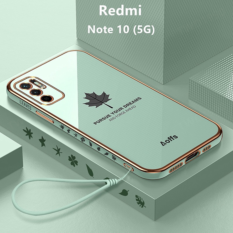เคส Redmi Note 10 5G ขอบตรง ใบเมเปิ้ล เคสโทรศัพท์ FY