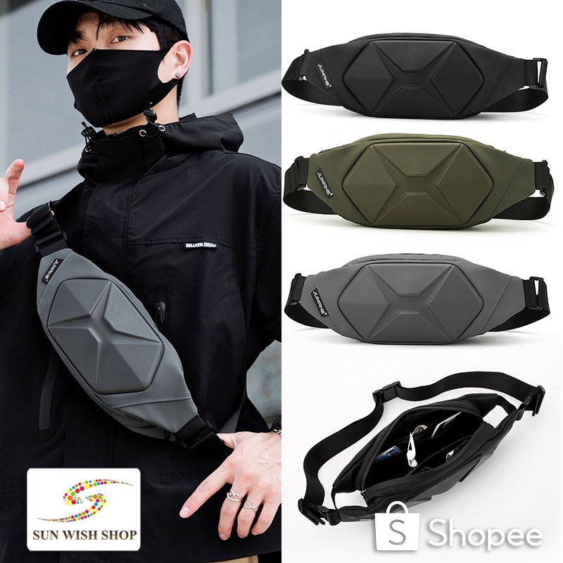 SUNWISH -Tk HOT- Ja33 2023 เปรี้ยวจี๊ด กระเป๋าคาดอก กระเป๋าคาดเอว แบบแข็ง สําหรับผู้ชาย
