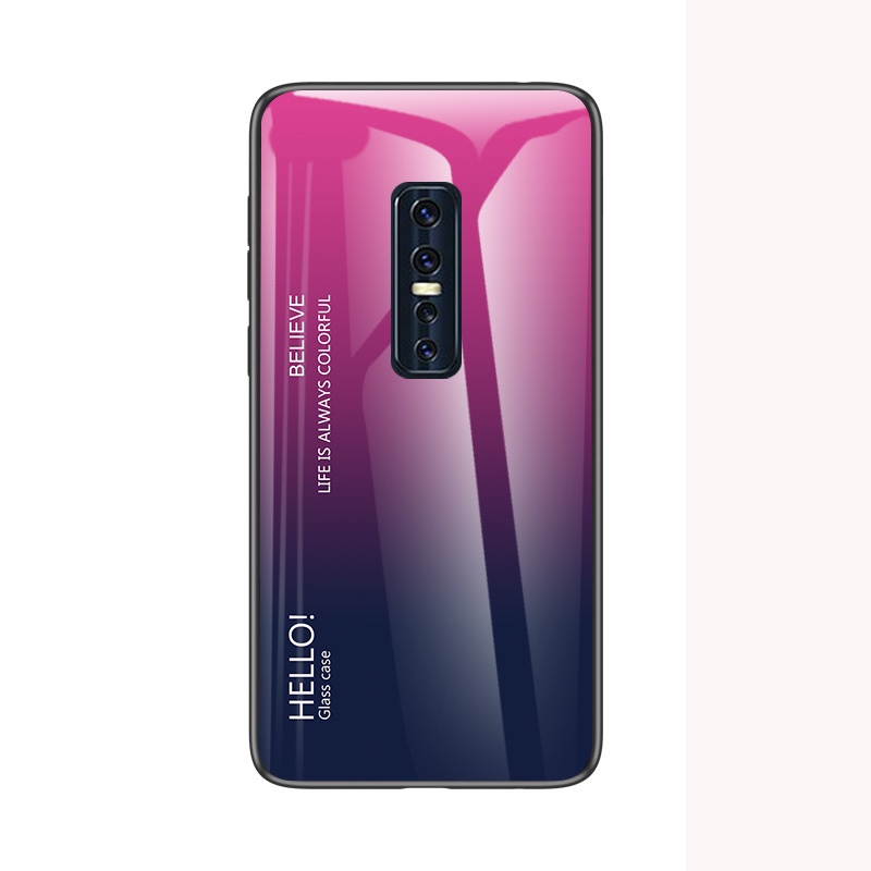 เคส สําหรับ Vivo V17 Pro V 17 VivoV17 Pro Vivo 1910 เคส ไล่ระดับสี กระจกนิรภัย เคสด้านหลัง - รูปที่ 7