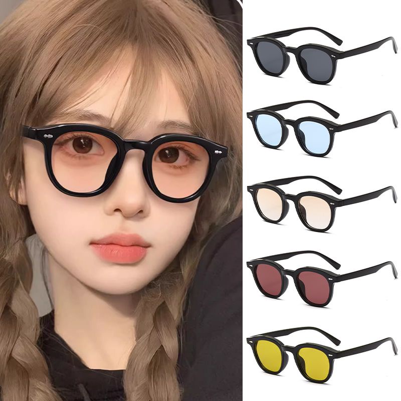 แว่นตากันแดด กรอบกลม ขนาดเล็ก ป้องกันรังสียูวี สีเขียว สไตล์วินเทจ แฟชั่นสําหรับผู้ชาย และผู้หญิง