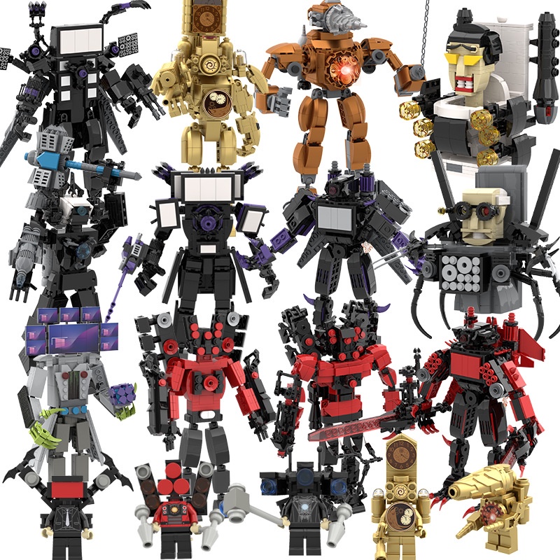 ของเล่นเลโก้ Titan Skibidi Toilet Man Chain Titan TV Man Monitor Titan Revenge TV Man เหมาะกับของขวั