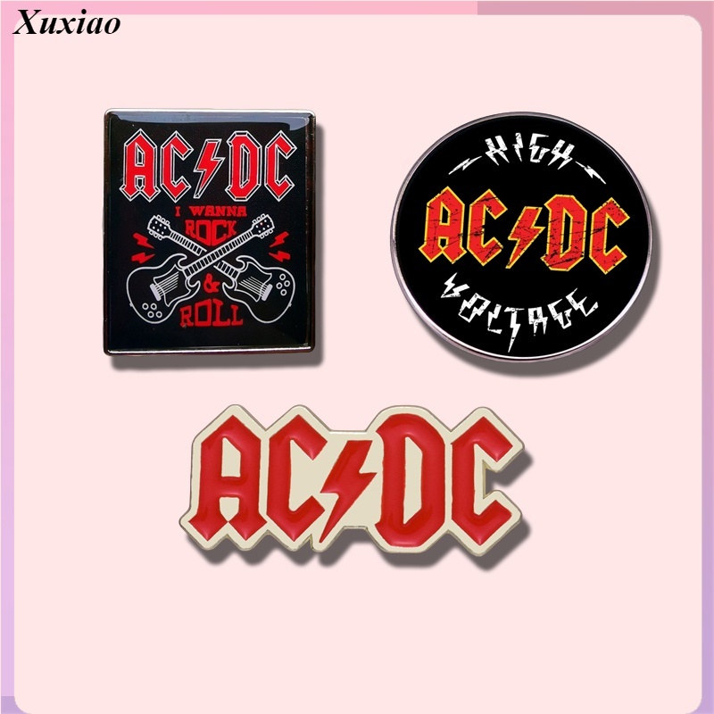 เข็มกลัด รูปวงร็อค ACDC สร้างสรรค์ เครื่องประดับ สําหรับแฟนคลับ กระเป๋าเป้สะพายหลัง เสื้อผ้า