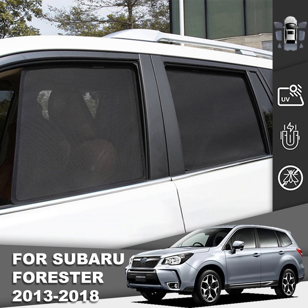 ม่านบังแดดแม่เหล็ก ด้านหน้า และด้านหลัง สําหรับ Subaru Forester SJ 2012-2018