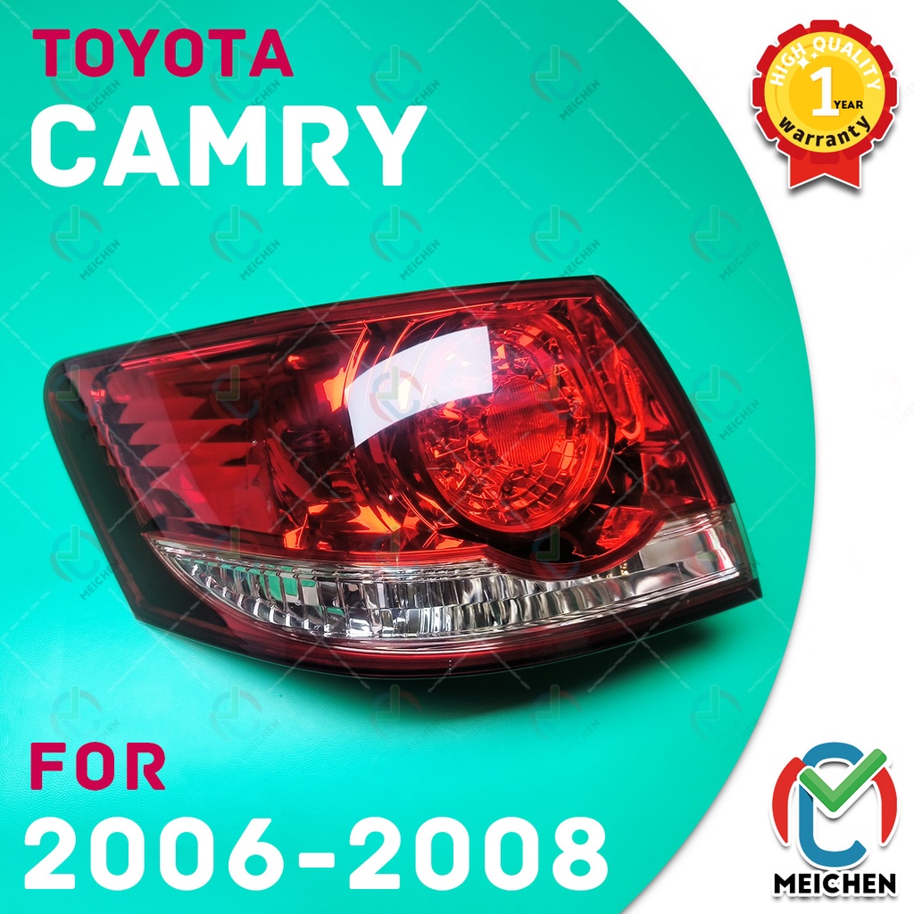 ไฟท้าย Toyota Camry ACV40 (2006-2008) ไฟท้าย ไฟท้ายไฟเบรคไฟท้าย​แต่ง​ โคมไฟท้าย เสื้อ​ไฟท้าย ทับทิมไฟท้าย ไฟท้ายกันชนหลังสําหรับ ไฟท้าย​ พร้อมทับทิม​ Taillamp Taillight