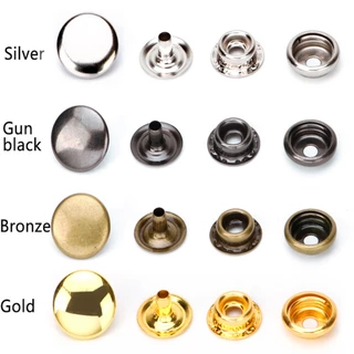 25 sets/100PCS bag 10/12.5/15/17/20mm hand pressed metal snap button rivet button clothes pants leather sewing button