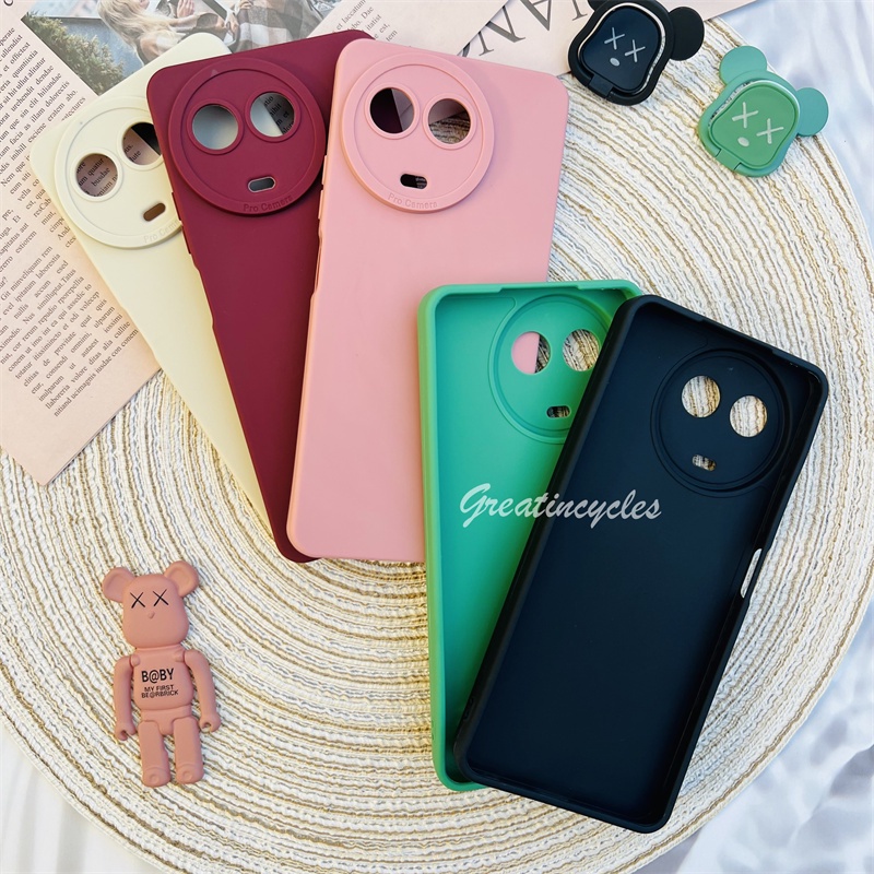 เคสโทรศัพท์มือถือ ซิลิโคนนิ่ม เนื้อแมตต์ สีแคนดี้ สําหรับ Realme 11 5G 11X 5G Pro