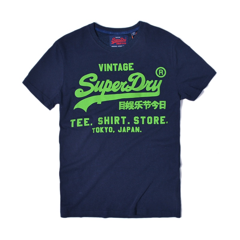 Superdry Superdry Extremely Dry Summer Mens Trendy Letter Slim-fit Round Neck Short Sleeve T-shirt - รูปที่ 3